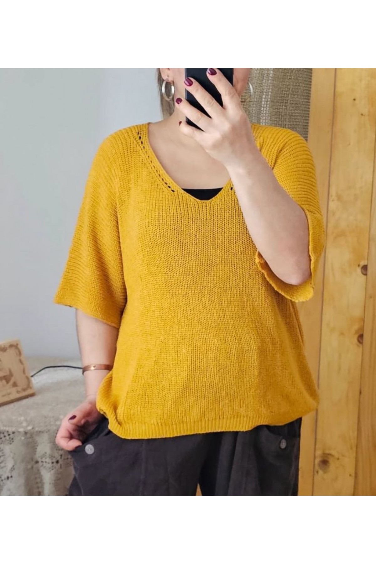 Merserize Bluz Sarı